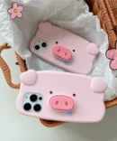 Piggy Snout Popsocket Case - Cute Shockproof Silicone Cover