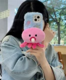 Squishy Bubble Pink Jellyfish Plush iPhone Case