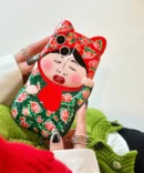 Retro Funny Ugly Girl Cat Good Luck Case