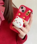 Maneki-neko Cat Pop Holder iPhone Case