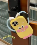 Heart-Hugging Cartoon Design iPhone Case